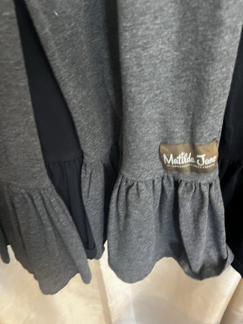 Lot 3 Matilda Jane Big Ruffle Pants Women’s size M Black Grey Blue.    Mm - Picture 6 of 9